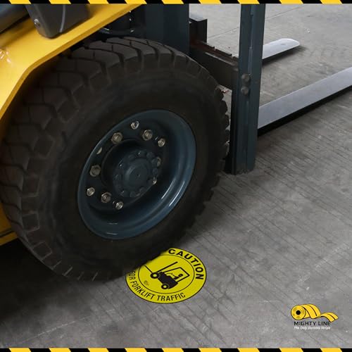 Mighty Line CW4FL12 Forklift Floor Sign For Safety, Warning, Heavy-Duty, Peel And Stick, Adhesive, Industrial Quality thumb #4
