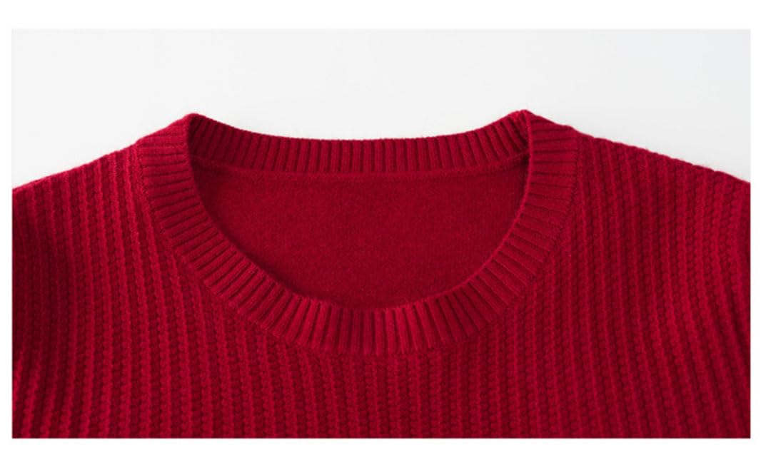 Jersey De Punto De Lana con Cuello Redondo Y Manga Larga para Mujer
