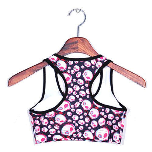 Image of Sister Amy Women's Aerobics Gym Dance Yoga Vest Printed Sports Bra Top Vest