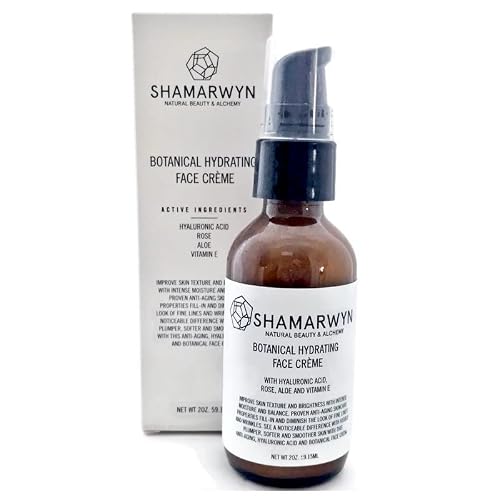 Hyaluronic Acid Face Cream, Natural-Organic, Anti-Aging With Aloe, Vitamin E, Rose 2Oz By Shamarwyn #TOP6