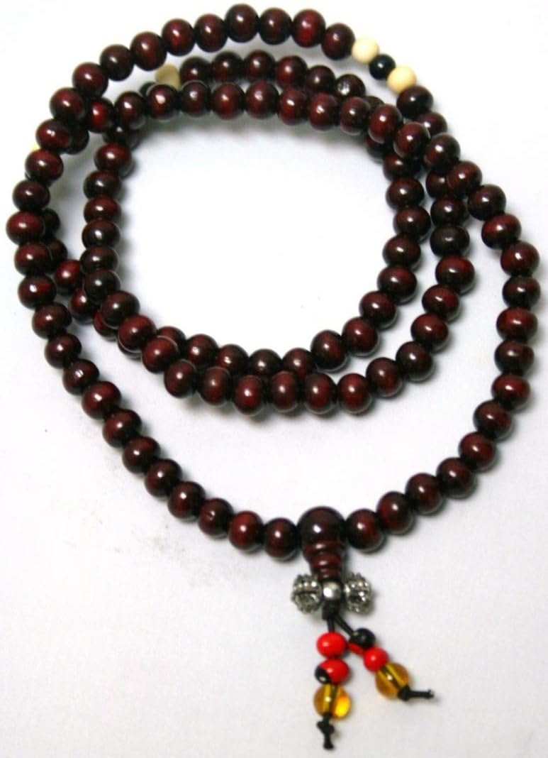 Wooden Mala Beads (Redish Brown) 6mm-8mm