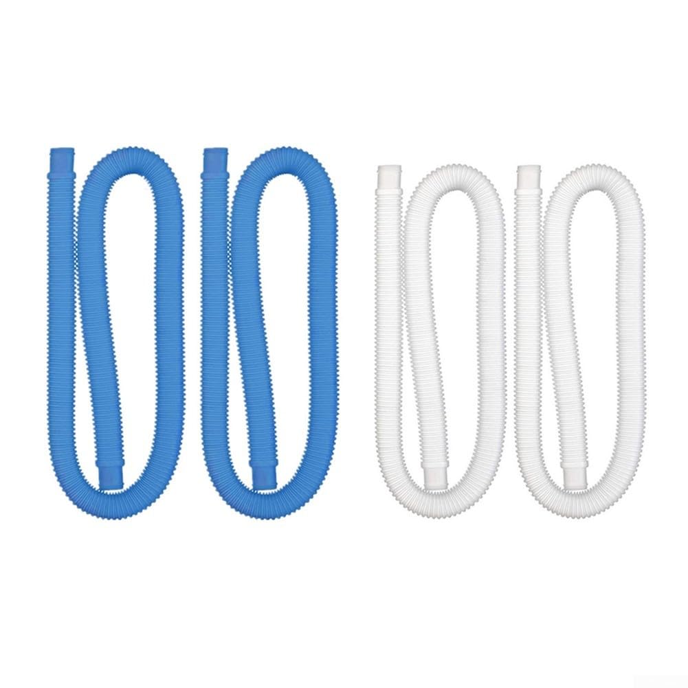 ZYWUOY Tubo di Ricambio per Pompa per Piscina, 2 Pezzi, Tubo Flessibile per Filtro per Piscina per Intex da 3,8 cm, Accessorio Tubo di Ricambio per Piscine Fuori per Terra (32 mm), Bianco