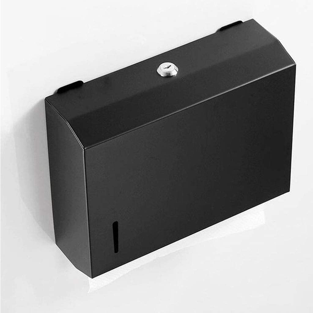 BKEKM Dispenser Salviette Dispenser di Asciugamani di Carta Commerciali con Montaggio a Parete Dispenser di Asciugamani Impermeabili in Acciaio Inossidabile per Cucina da Bagno Hotel Moda