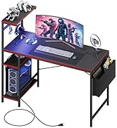 Amazon.com: ZENY Small Computer Desk with Storage Shelves, 36