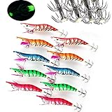 Diseño especial de anzuelo afilado, hecho de acero inoxidable, es fuerte y duradero. Cola luminosa, perfecta para brillar en la oscuridad para atraer peces grandes.