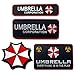 Resident Evil Umbrella Corporation PVC Patch Badges emblème Applique crochet patchs pour vêtements sac à dos accessoires brassard 4 pièces