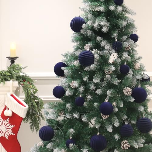 Image of 20Pcs Velvet Ornaments for Christmas Tree,2.36In Christmas Ornaments Set