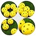 NULYLU 12pcs Hollow Golf Practice Balls Durable Porous Training Balls for Indoor and Outdoor Golfing for All Ages and Skill Levels