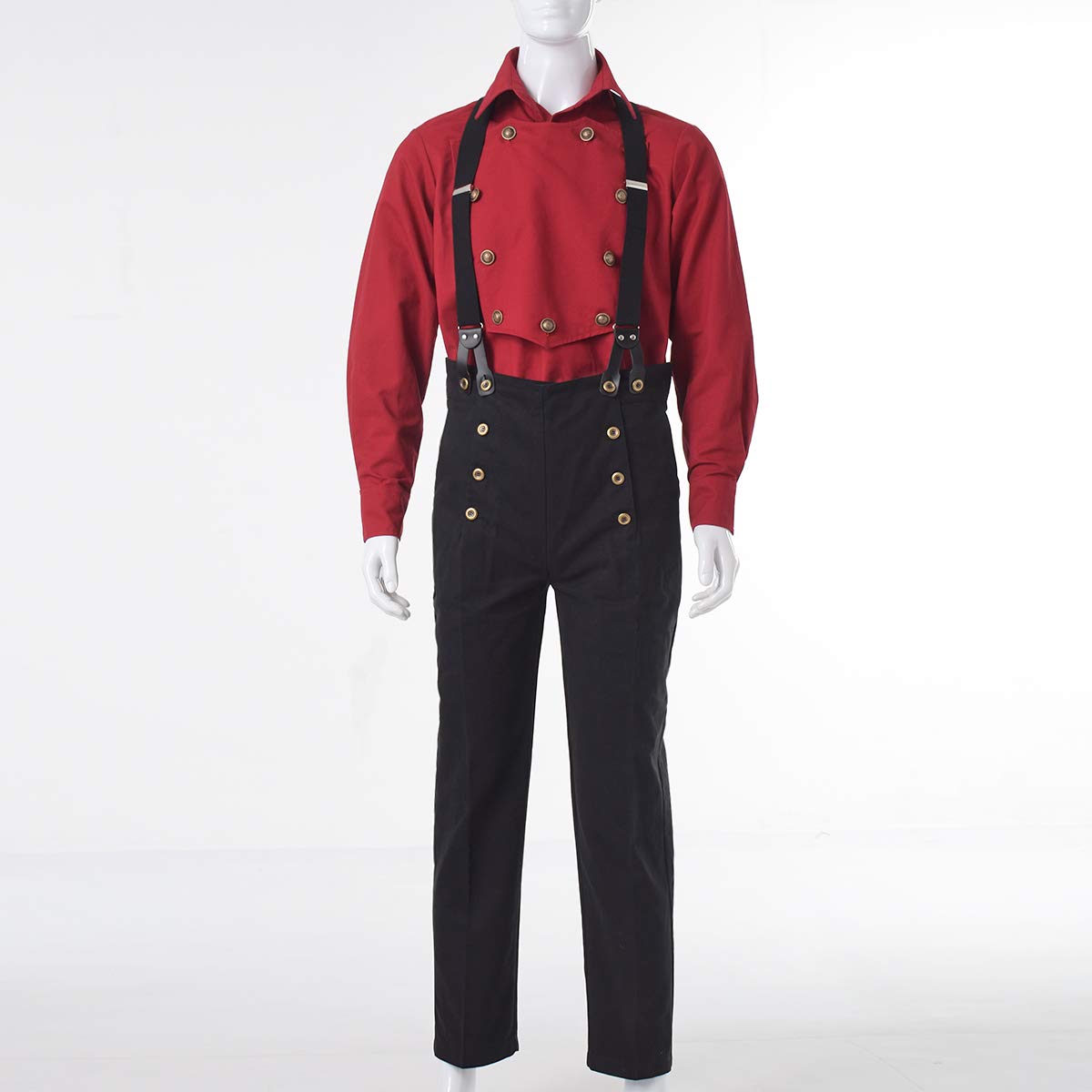 GRACEART Pantaloni da Uomo Steampunk Slim Casual Vittoriano Gotico Pantaloni