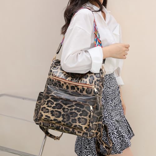 Image of Women's Fashion Backpack Purse for Women Leather Multipurpose Design Ladies Shoulder Bag Travel bag Satchel Handbags