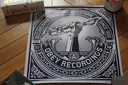 Poster Obey Recordings Delivering the Sonic Firestorm repro graphique pour deco studio