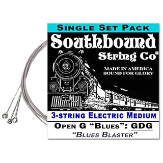 Electric Medium « Blues Blaster » 3-String Cigar Box Guitar Strings – Low Open G – GDG c - Les Beatles, Paul McCartney, John Lennon, RIngo Starr, George Harrison