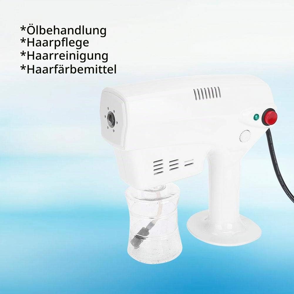 Nano Steam Gun, 260ML Multifunktionales Haarspray Nano Mister Hair Steamer, Haarfärbemittel Dampfer Humidifer Haarpflegetool Haarpflege Spa Luftbefeuchter für Friseursalon, Persönlicher Gebrauch(EU)