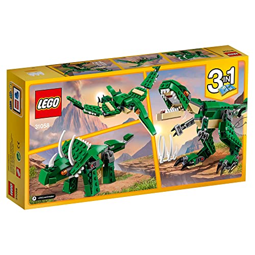 Lego 31058 Creator Mighty Dinosaurs Toy, 3 In 1 Model, Triceratops And Pterodactyl Dinosaur Figures, Modular Building System #TOP6