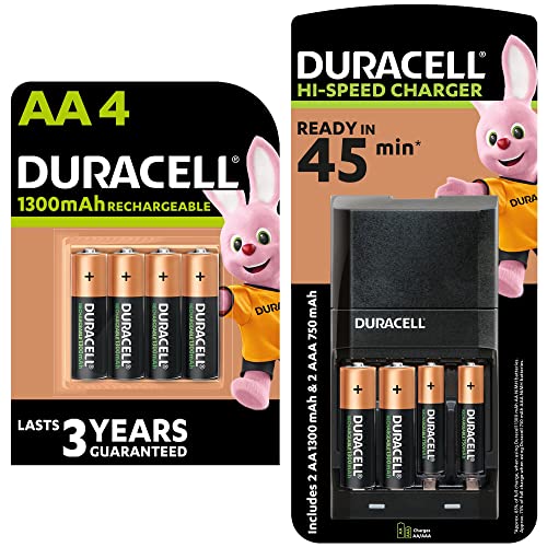 Chargeur de Piles AA et AAA en 45 minutes (6 piles AA et 2 Piles AAA)