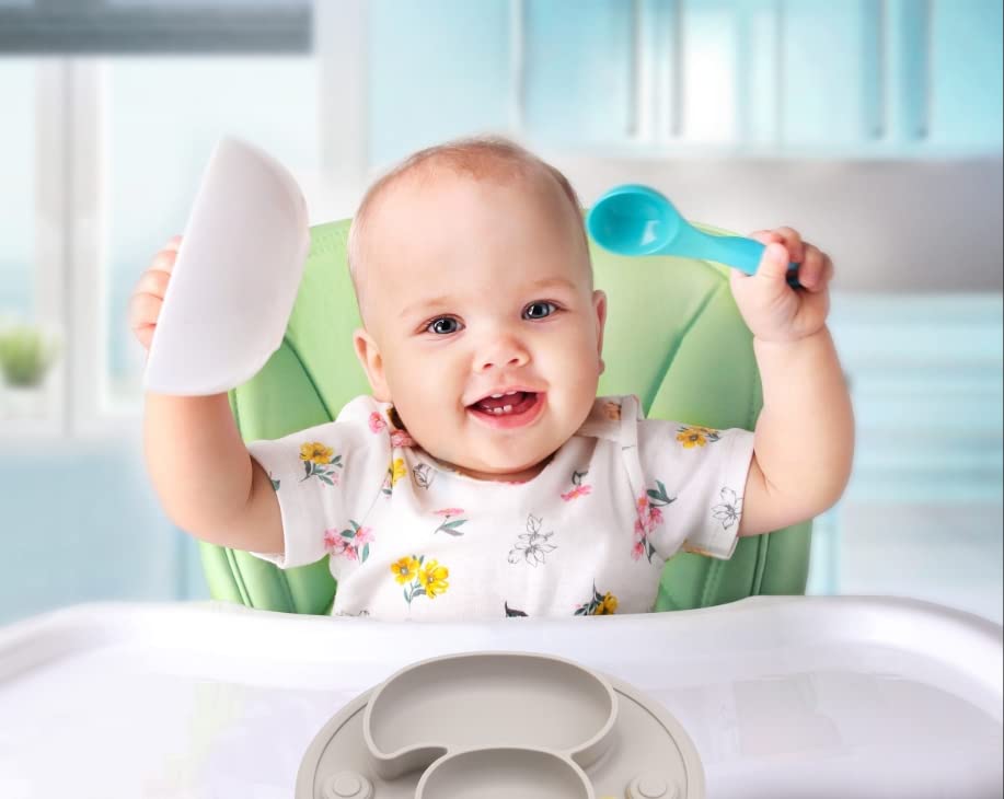 Piatto Diviso Con Ventosa Per Bambini - Design Coniglio, 3 Scomparti, Silicone Alimentare - Foto 3