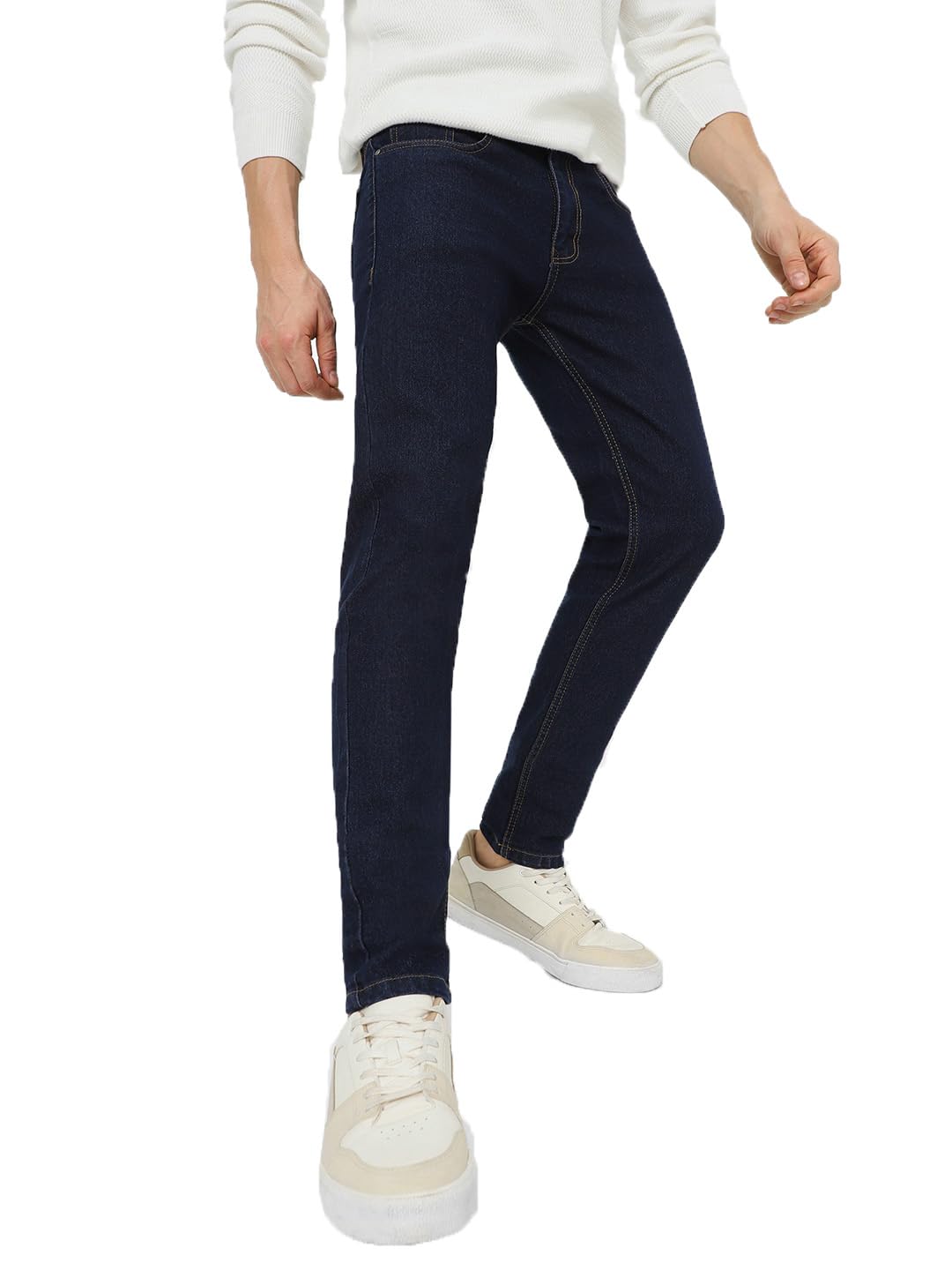 Urbano FashionMen Mid Rise Slim Fit Washed Jeans Stretchable