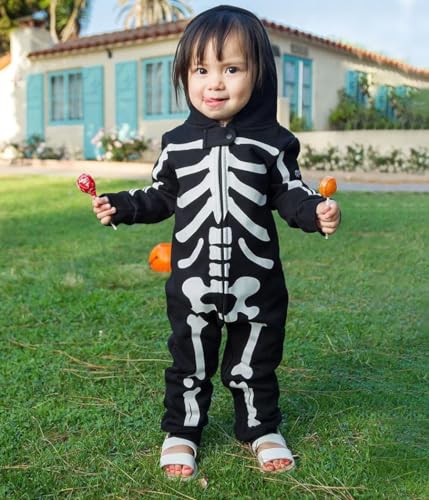 Disfraz de esqueleto para bebés unisex 6M miniatura 3