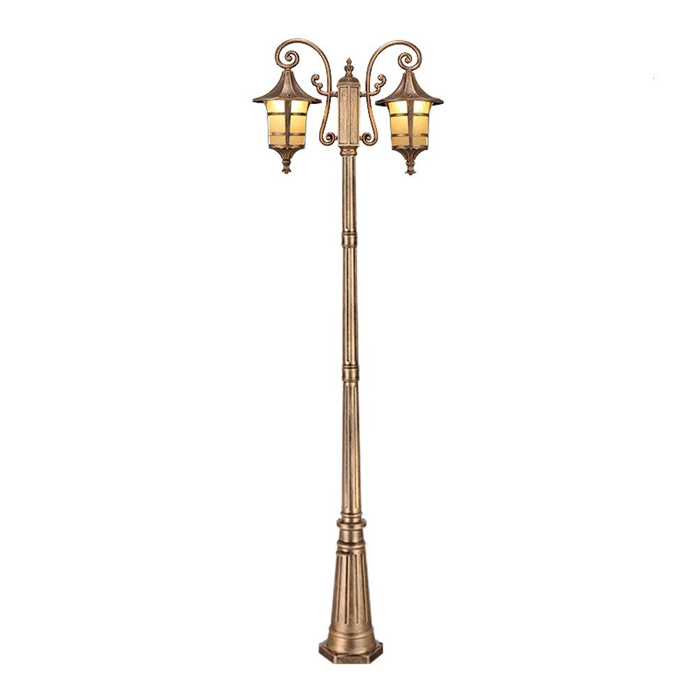 QUSYZD Lamp Post Lights Outdoor, Lamp Post Lights, Creative High Pole Landscape Street Light Outdoor Waterproof Ip56 Patio Post Light Vintage Garden Residential E27,Bronze-Height 2.35m