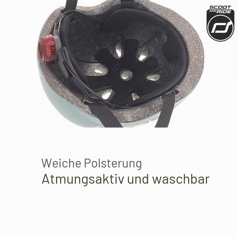 Scoot and Ride & Kinderhelm, Größe S/M bis S (51–55 cm), verstellbare Passform, leichtes Design, atmungsaktive Belüftung, magnetische Schnalle, sicherheitszertifiziert, Wildberry