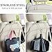 Headrest Hooks for Purses and Bags, Car Seat Hooks for Bag Handbag Clothes Hat Grocery Water Bottle, 4 Pack