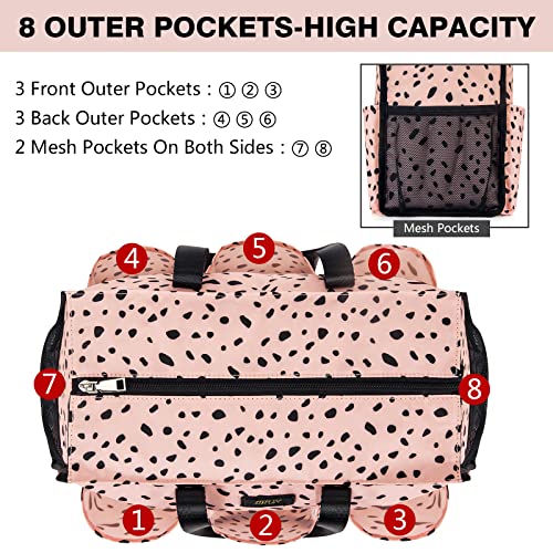 Image of IBFUN Utility Tote Bag with 24 Pockets, Large Teacher Tote for Women with Laptop Compartment, Travel Tote Bag with Zip Top