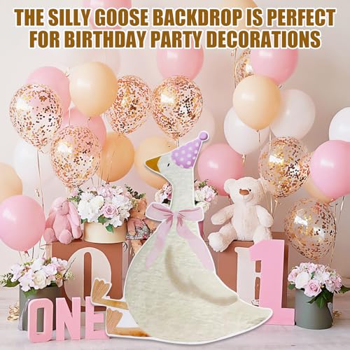 Decoración Fondo Fiesta Silly Goose Rosa Mediano miniatura 7