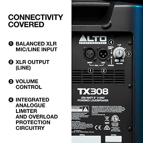 Alto Professional TX308 350W Powered Dj Speakers, Pa System thumb #4