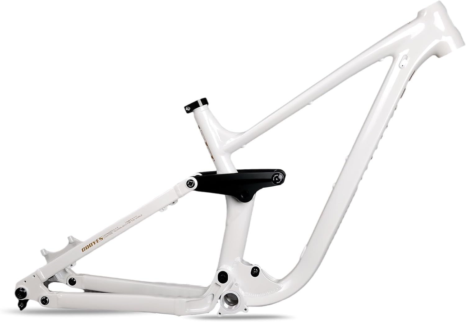 27.5/29er Full Suspension Soft Tail Frame 15.5"/17"/18" DH/AM Aluminium Alloy Disc Brake Frame 12x148mm Thru Axle Boost Mountain Bike Frame(Silver,17x27.5in)