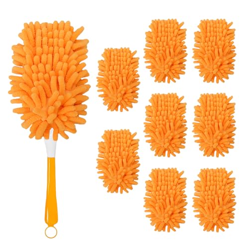 8 Pack Reusable Duster Refill Compatible with Swiffer Hand Duster 360 Heavy Duty Duster Refills for Cleaning Office Ceiling Fan (Handle is Not Included)