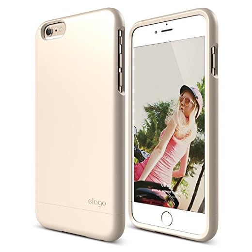 iPhone 6 Plus Case, elago [Glide][Champagne Gold] - [Mix and Match][Premium Armor][True Fit] – for iPhone 6 Plus Only