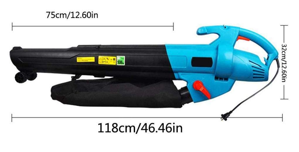 Soplador de Hojas eléctrico para jardín con Bolsa recolectora