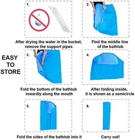 Portable Plastic Bathtub, Folding Spa Bathtub for Adults, 78 CM Freestanding Soaking Tub Non-Inflatable Ice Bath Tub, Thickened Thermal Foam to Keep Temperature