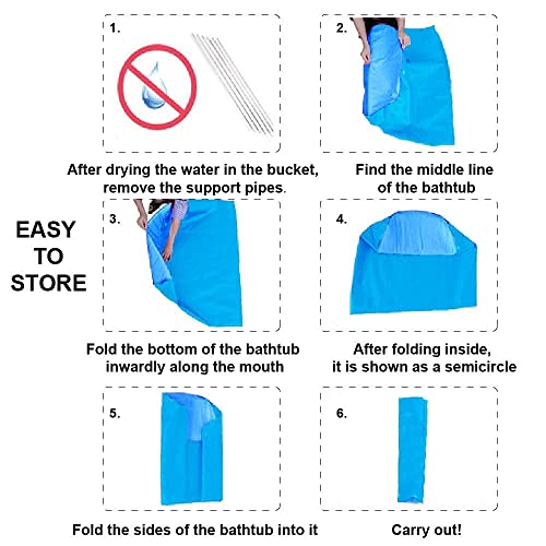 Portable Plastic Bathtub, Folding Spa Bathtub For Adults, 31 Inches Freestanding Soaking Tub Non-Inflatable Ice Bath Tub, Thickened Thermal Foam To Keep Temperature #TOP7