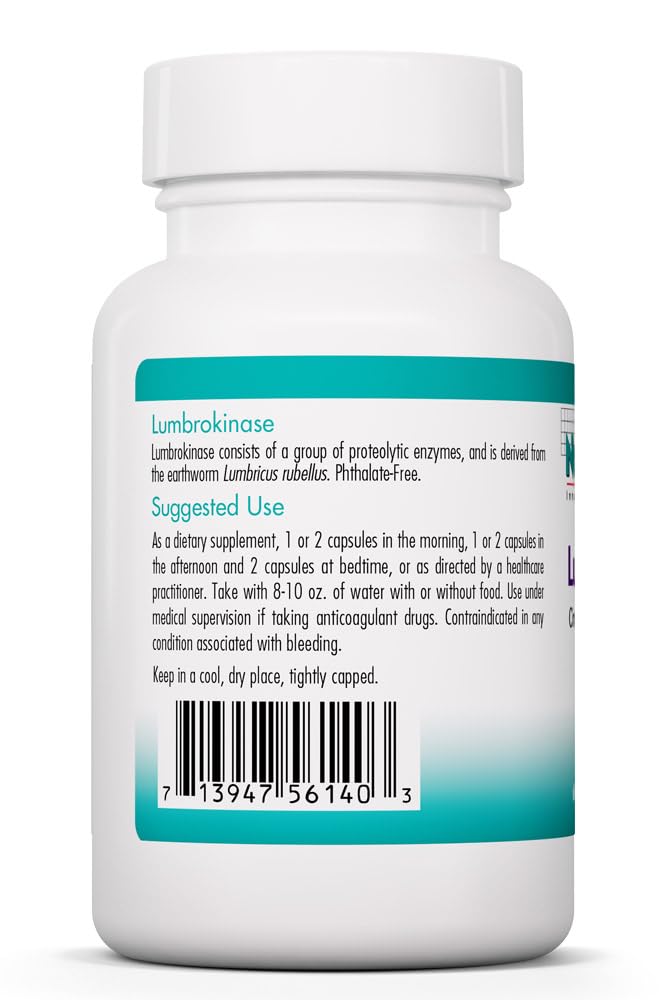 Nutricology Lumbrokinase Delayed Release Enzyme, 60 Capsules — Amazon image 3