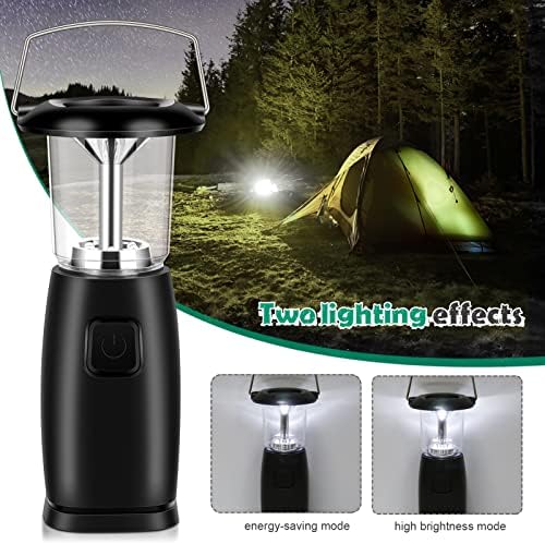Solar Camping Lantern, Emergencies Hand-Up Camp Lamp Portable Bright Tent Light Hand-Cranked Dynamo for Outdoor Camping Hunting Hiking Sailing