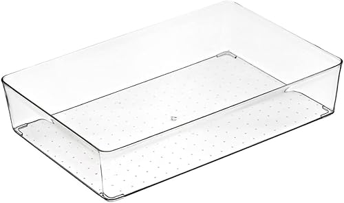 Lonchera con cajones, caja transparente de larga duración para armario de tocador, organizadores de cajones de plástico y almacenamiento para