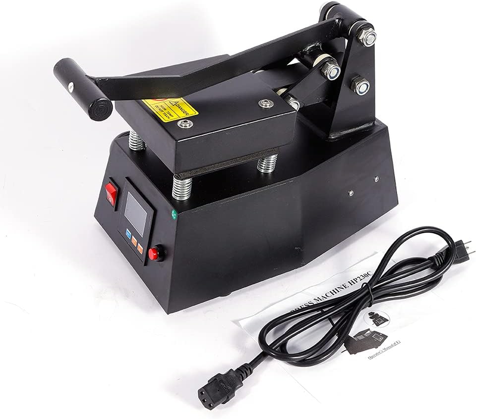 Trademark Ironing Press Machine,110V Digital Clothes Pattern Ironing Machine 4.7''x4.7'' Mini Single Heat Press Label Tool Transfer Heat Printing Press Equipment for DIY Logo,Label,Sticker