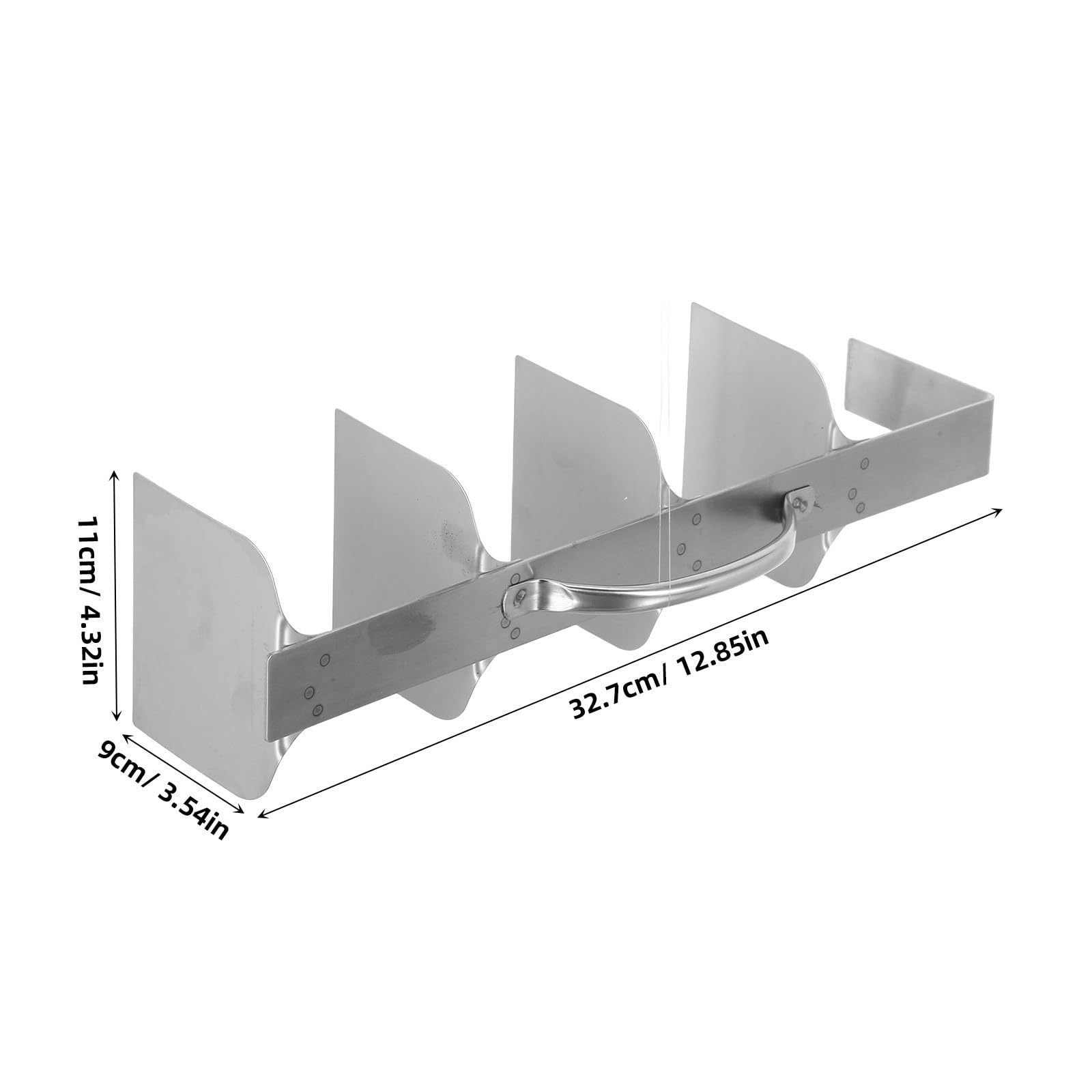 Coupe-gâteau Tiramisu en Acier Inoxydable 40×9,5cm Outil Découpeuse Professionnelle 5 Parts Égales pour Pâtisserie la Cuisine et Service Dessert