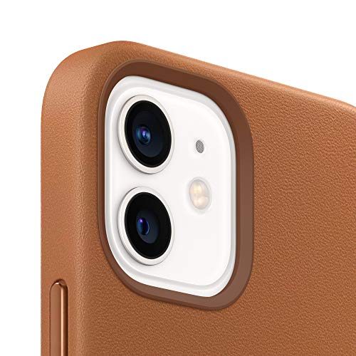 Image of Apple iPhone 12 mini Leather Case with MagSafe - Saddle Brown