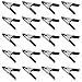20pcs 2" Inch long Metal Spring Clips Clamps -Lot of 20-wholesale Bulk- PVC Dipped (2inch, Black)