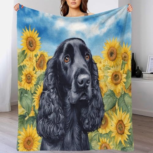 Couverture Cocker Spaniel microfibre compacte chaude, fini les plaids lourds et difficiles à laver