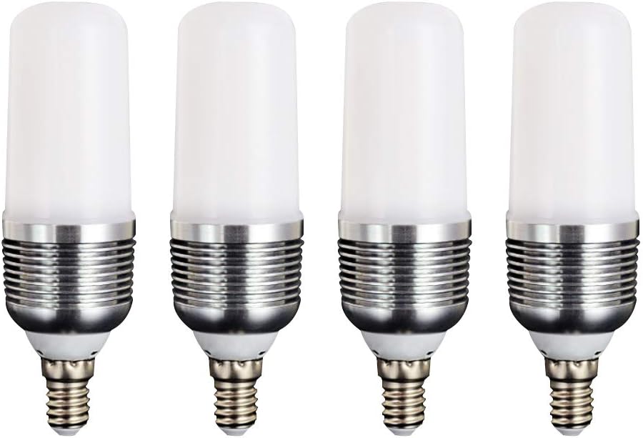 E12 Candelabra LED Light Bulbs 70 LEDs 2835 SMD 1200 Lumen 3000K Warm White 18W Chandelier Decorative Corn Bulb 120 Watt Equivalent for Home Lighting, Non-Dimmable, AC 110V, 4 Pack
