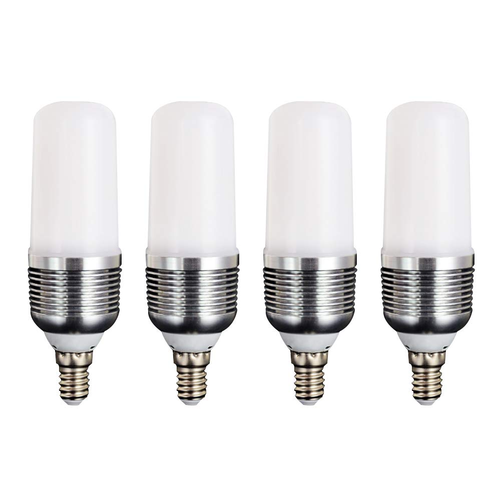 E12 Candelabra LED Light Bulbs 70 LEDs 2835 SMD 1200 Lumen 3000K Warm White 18W Chandelier Decorative Corn Bulb 120 Watt Equivalent for Home Lighting, Non-Dimmable, AC 110V, 4 Pack