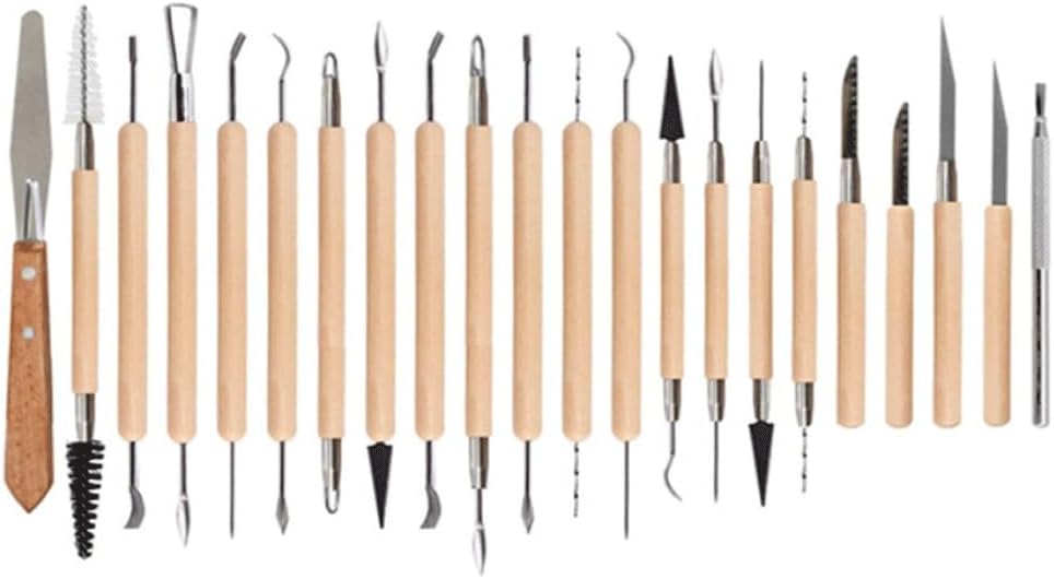 22pcs Clay Tools Set Sculpting Kit Sculpt Smoothing Wax Carving Pottery Ceramic Tools Modeling Carved Tool