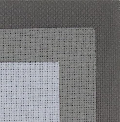 Image of KCS 3 pc of 15 inch x 18 inch(38cmx45cm) 16 Count Cross Stitch Cotton Aida Cloth Needlework Rolled Fabric Box,16CT,Light Grey+Medium Grey+Dark Grey