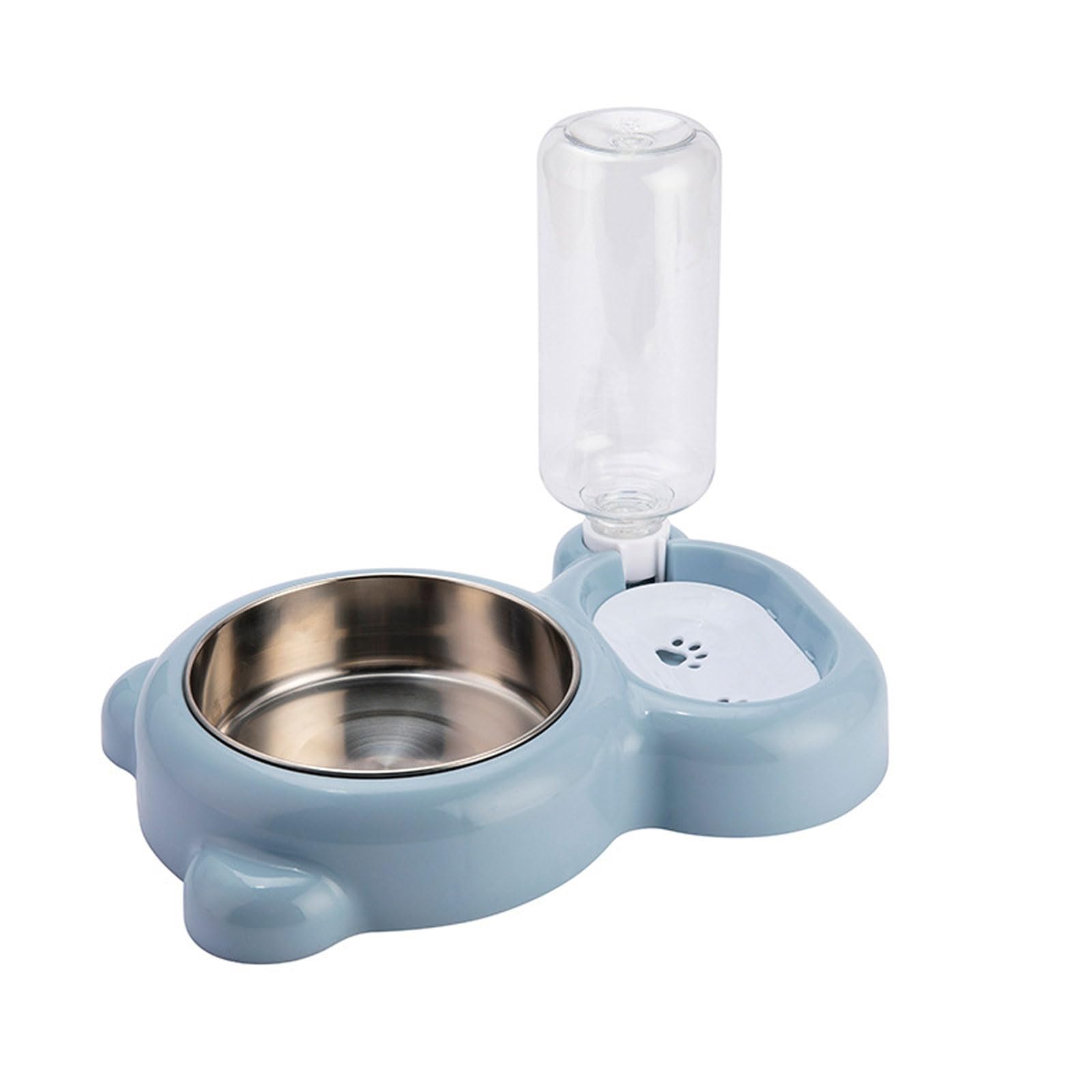 Cuencos for Perros y Gatos, Juego de comederos bebederos Acero Inoxidable for pequeños, Color Azul