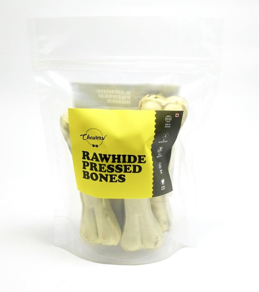 Chewers Rawhide Pressed Dog Bones 6 inches Dog Chew Bone Treat, 10 Pieces (B07WHTGRLP) Amazon Price History, Amazon Price Tracker
