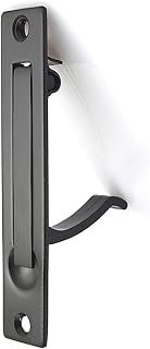Pocket Door Edge Pull, Professional Stainless Steel 304, 4" Hidden Door Handle, Flush Mount Pocket Door Hardware for Pocket Sliding Door, Spring Loaded (Matte Black)