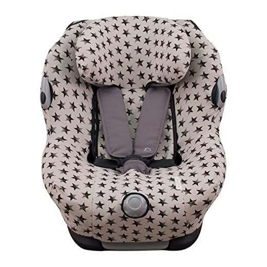 JYOKO KIDS Funda de Algodón para silla de coche Compatible con Maxi Cosi Bébé Confort Opal (Dark Sky)